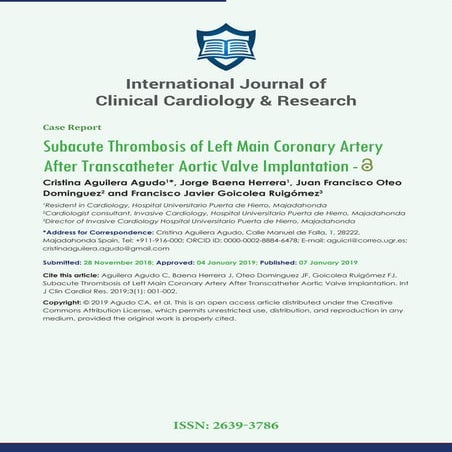 International Journal of Clinical Cardiology & Research