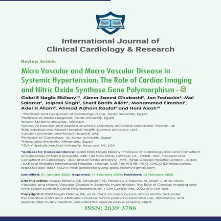 International Journal of Clinical Cardiology & Research