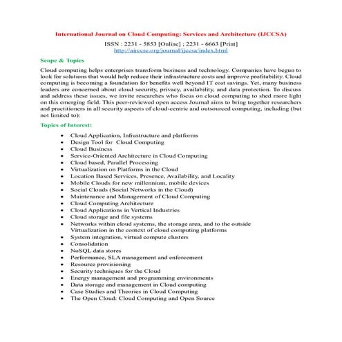 Call for Papers - 13th International Conference on Cloud Computing ...
