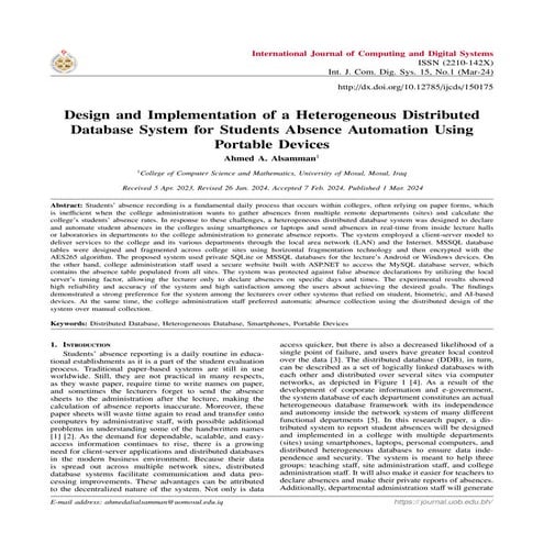 Design and Implementation of a Heterogeneous Distributed Database System for ...