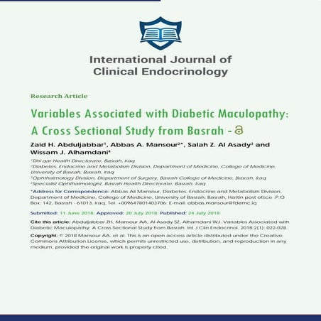 THE PREVALENCE AND IMPACT OF DIABETIC RETINOPATHY AMONG TYPE 2 DIABETES ...
