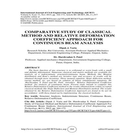   COMPARATIVE STUDY OF CLASSICAL METHOD AND RELATIVE DEFORMATION COEFFICIENT ...