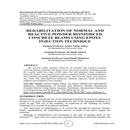 Experimental Study of Reinforced Concrete Beams Strengthened by High ...