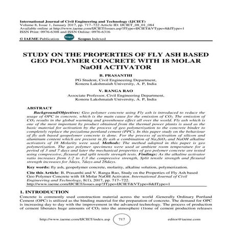 STUDY ON THE BEHAVIOUR OF FLY ASH BASED GEO POLYMER CONCRETE WITH ...