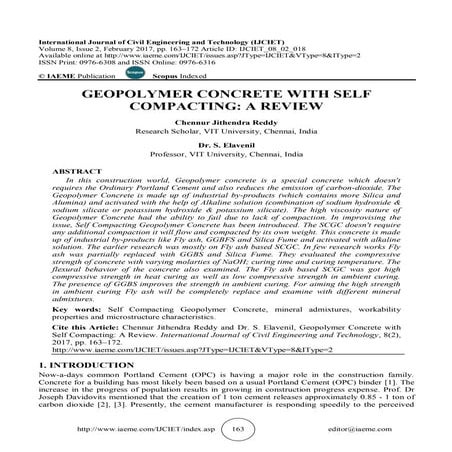 GEOPOLYMER CONCRETE WITH SELF COMPACTING: A REVIEW