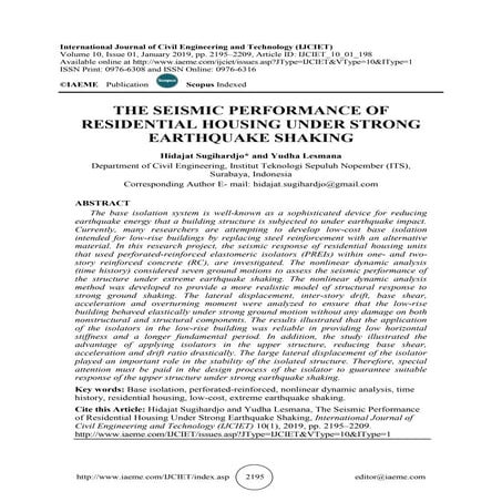 Seismic Analysis of Framed R.C. Structure with Base Isolation Technique ...