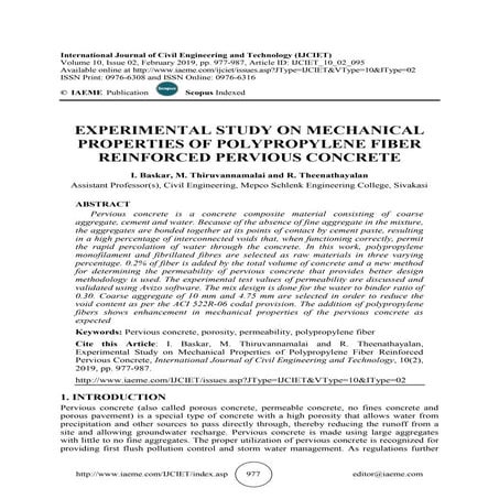 INFLUENCE OF AGGREGATE TYPE AND SIZE PROPERTIES OF PERMEABLE CONCRETE ...