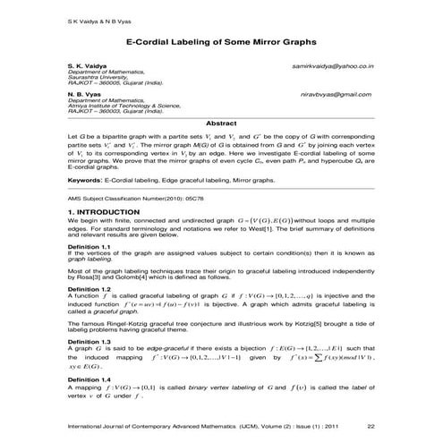 E-Cordial Labeling of Some Mirror Graphs