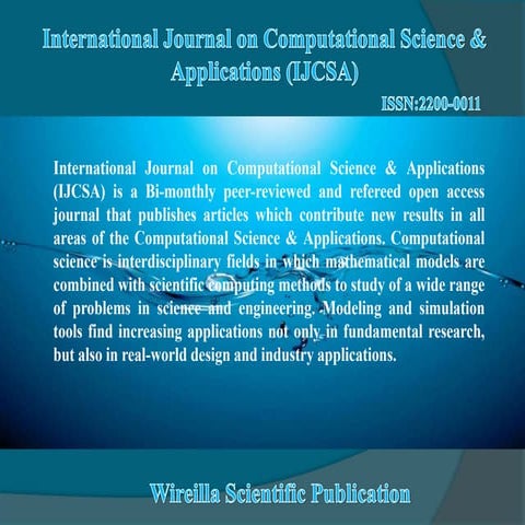 Call for papers - International Journal on Computational Science & Applicatio...