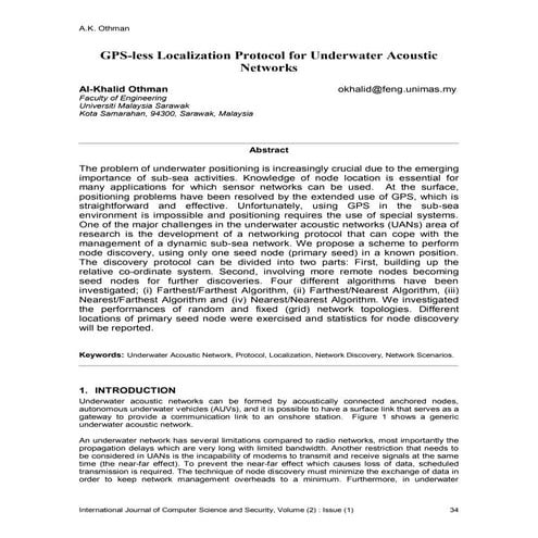 GPS-less Localization Protocol for Underwater Acoustic Networks