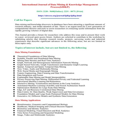 15th International Conference on Data Mining & Knowledge Management ...