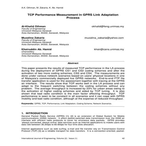 TCP Performance Measurement in GPRS Link Adaptation Process