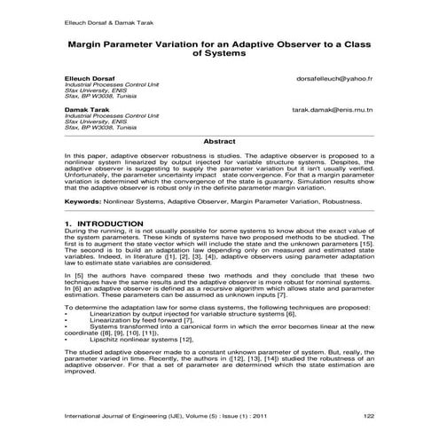 NONLINEAR OBSERVER DESIGN FOR L-V SYSTEM | PDF