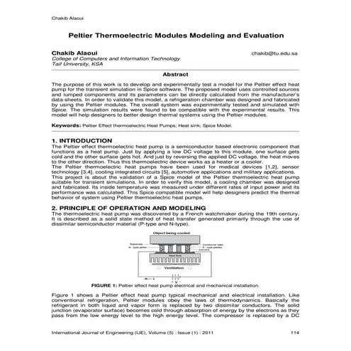 Peltier Thermoelectric Modules Modeling and Evaluation