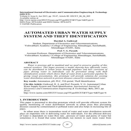 IRJET- Distant Monitoring and Controlling of Gated Dams using PLC and ...