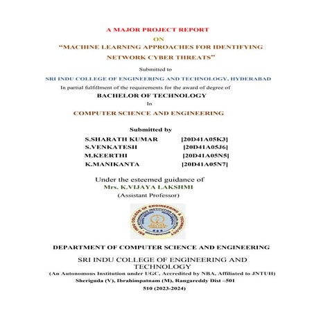 IJEE - MACHINE LEARNING APPROACHES FOR IDENTIFYING NETWORK CYBER THREATS (2)....