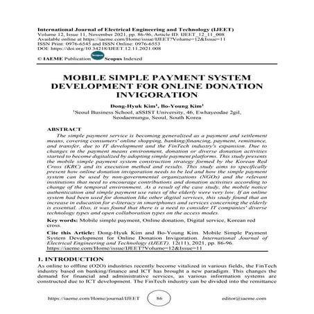 MOBILE SIMPLE PAYMENT SYSTEM DEVELOPMENT FOR ONLINE DONATION INVIGORATION