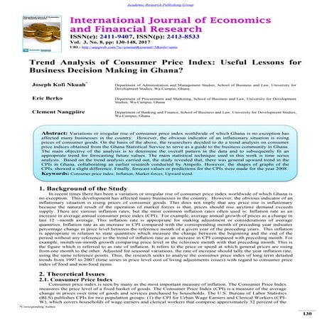 Trend Analysis of Consumer Price Index: Useful Lessons for Business Decision ...