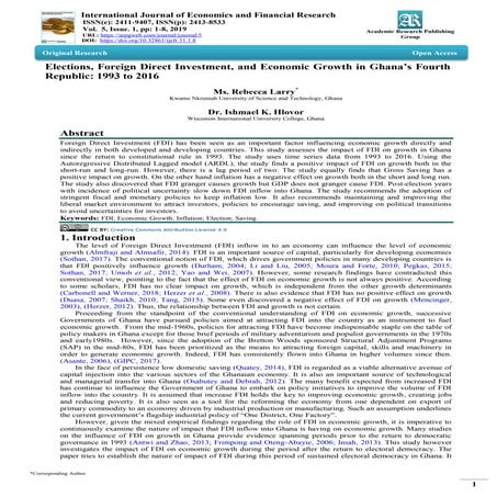 Impact of Exchange rate volatility on FDI in Pakistan | PDF