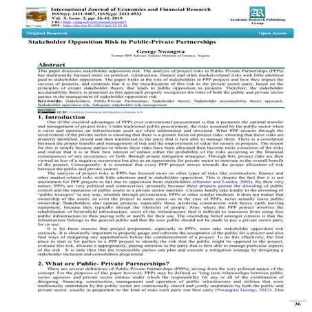 Public private partnerships (ppp) in disaster management | PDF
