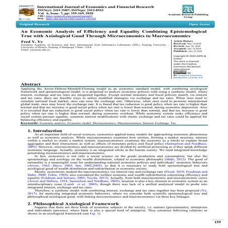 An Economic Analysis of Efficiency and Equality Combining Epistemological Tru...