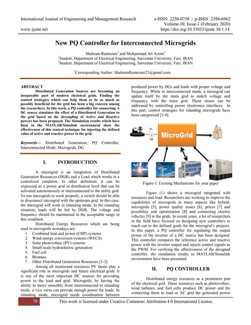 New PQ Controller for Interconnected Microgrids