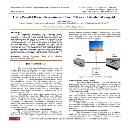 Using Parallel Diesel Generator and Fuel Cell as an Islanded Microgrid