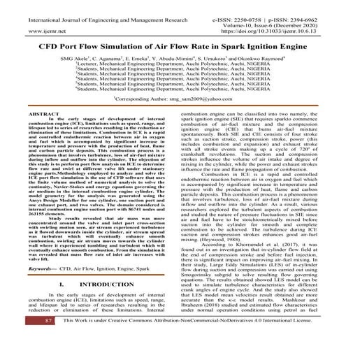 COLD FLOW SIMULATION IN AN IC ENGINE | PDF