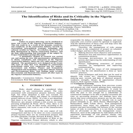Risk Management In High Rise Construction Projects | PDF