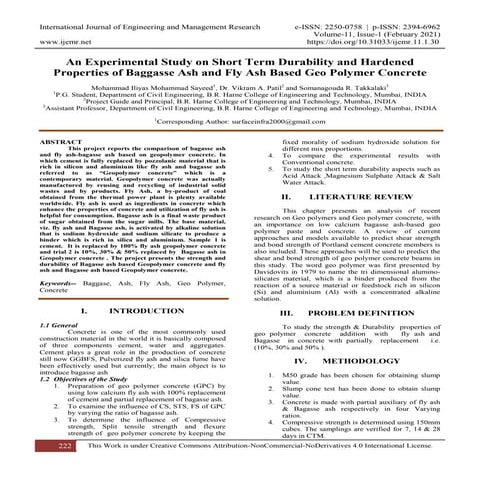 Experimental Study on Rubberized Concrete | PDF
