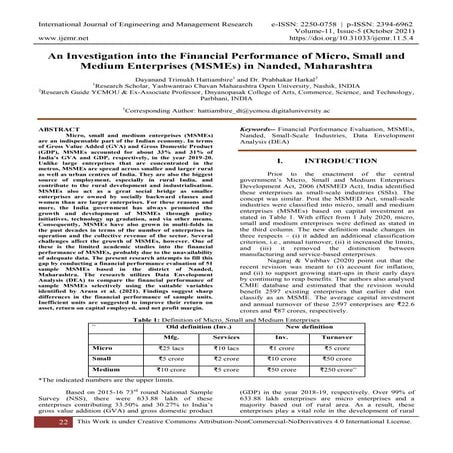 An Investigation into the Financial Performance of Micro, Small and Medium En...