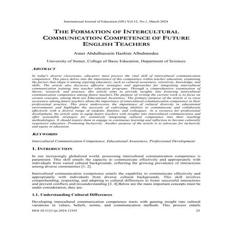 International Journal of Education (IJE)