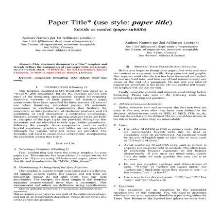 Ijert paper template