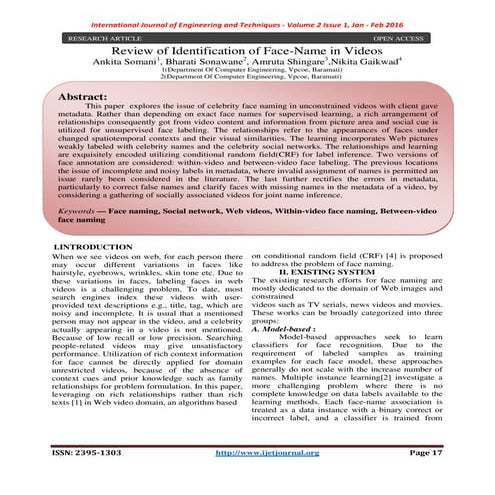 [IJET-V2I1P3] Authors:Ankita Somani, Bharati Sonawane, Amruta Shingare,Nikita...