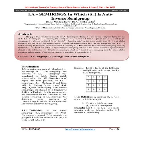 [IJET V2I2P21] Authors: Dr. D. Mrudula Devi, Dr. G. Sobha Latha