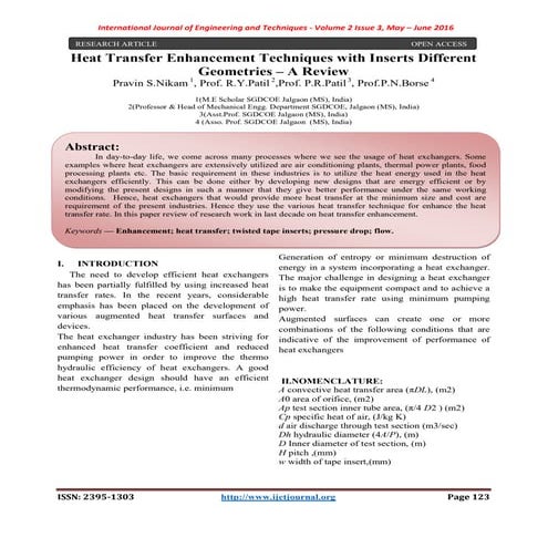 [IJET-V2I3P20] Authors: Pravin S.Nikam , Prof. R.Y.Patil ,Prof. P.R.Patil , P...