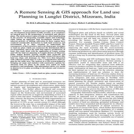 GIS application in Natural Resource Management | PPTX