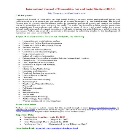 International Journal of Humanities, Art and Social Studies (IJHAS) | PDF