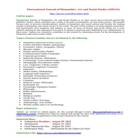International Journal of Humanities, Art and Social Studies (IJHAS) | PDF
