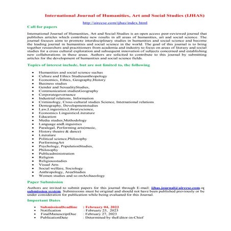 International Journal of Humanities, Art and Social Studies (IJHAS) | PDF