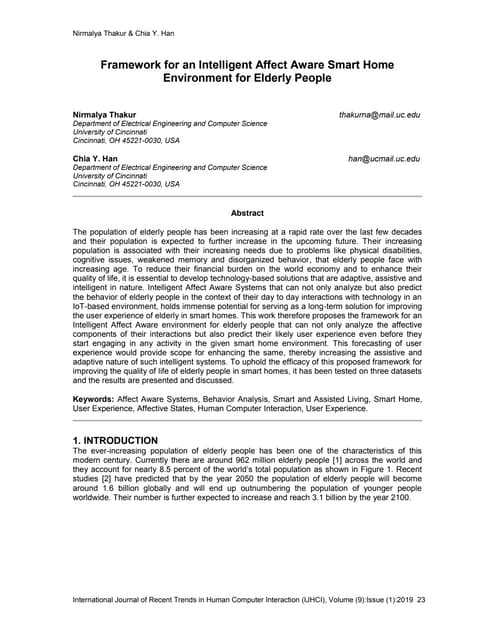 Framework for an Intelligent Affect Aware Smart Home Environment for Elderly ...