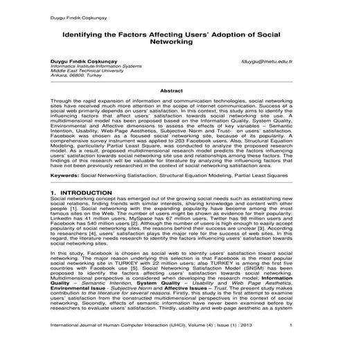 Identifying the Factors Affecting Users’ Adoption of Social Networking