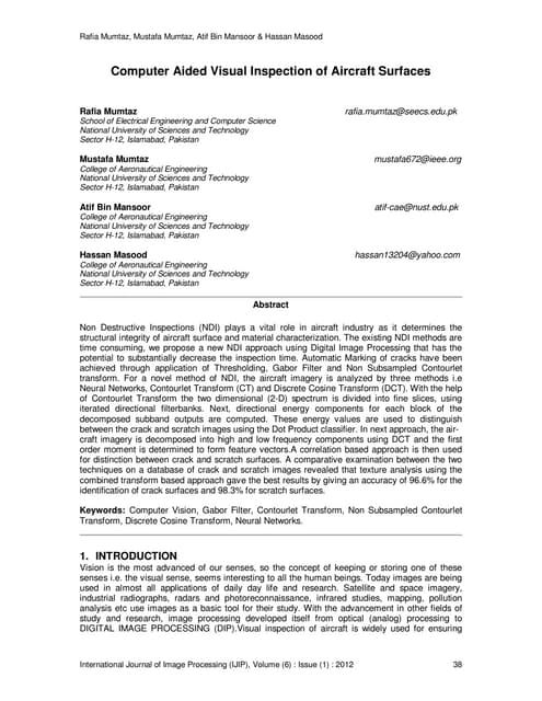 Thermographic Inspection System for Surface Coating Defects on Aircraft ...