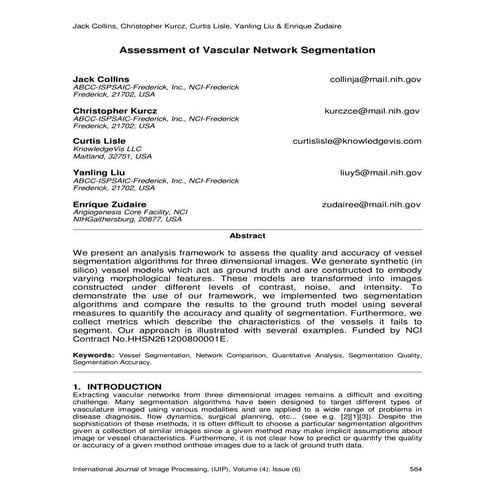Assessment of Vascular Network Segmentation
