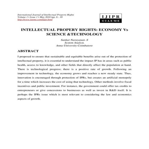INTELLECTUAL PROPERTY MANAGEMENT AND TECHNOLOGY TRANSFER | PPTX