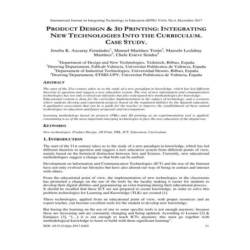 PRODUCT DESIGN & 3D PRINTING: INTEGRATING NEW TECHNOLOGIES INTO THE CURRICULU...