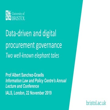 Data-driven and digital procurement governance:Two well-known elephant tales