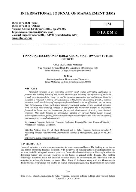 Financial inclusion | PPTX