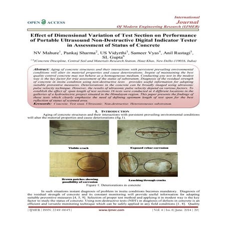 Effect of Dimensional Variation of Test Section on Performance  of Portable U...