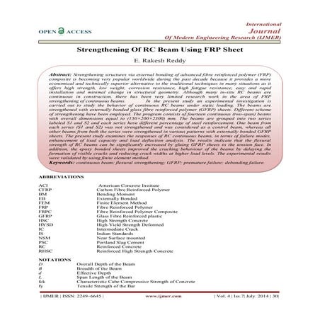 Strengthening Of RC Beam Using FRP Sheet